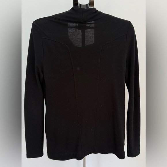 H by Bordeaux Black Drape Front Zip Jacket | Size Small | Modern & Chic Layer - Picture 2 of 3